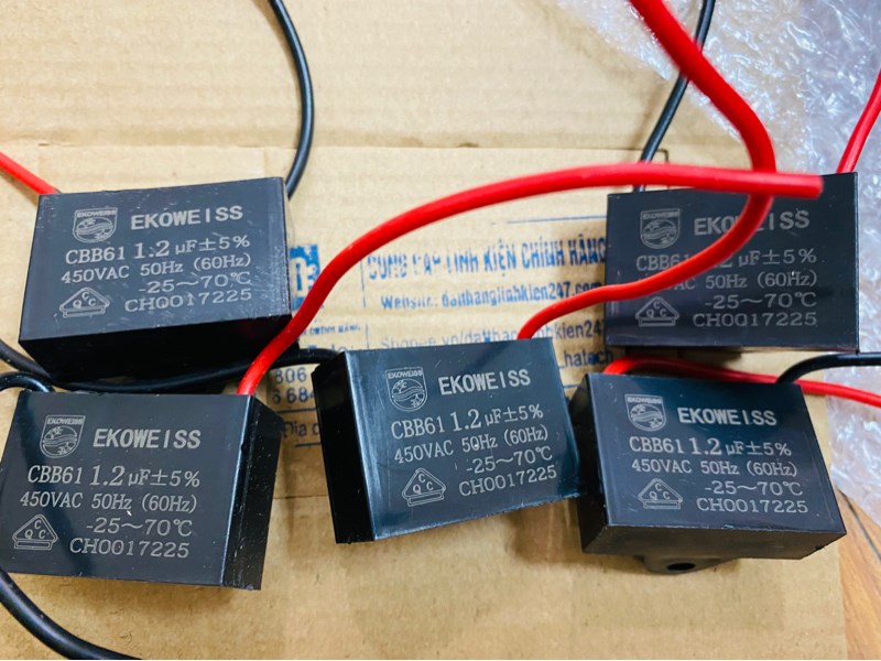 Tụ quạt dây cbb61 1.2uf 450vac