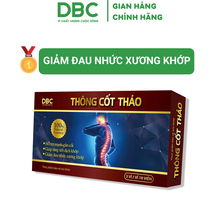 Viên uống xương khớp thông cốt thảo dược bảo châu hộp 30 viên hỗ trợ mạnh gân cốt, giảm đau nhức xương khớp