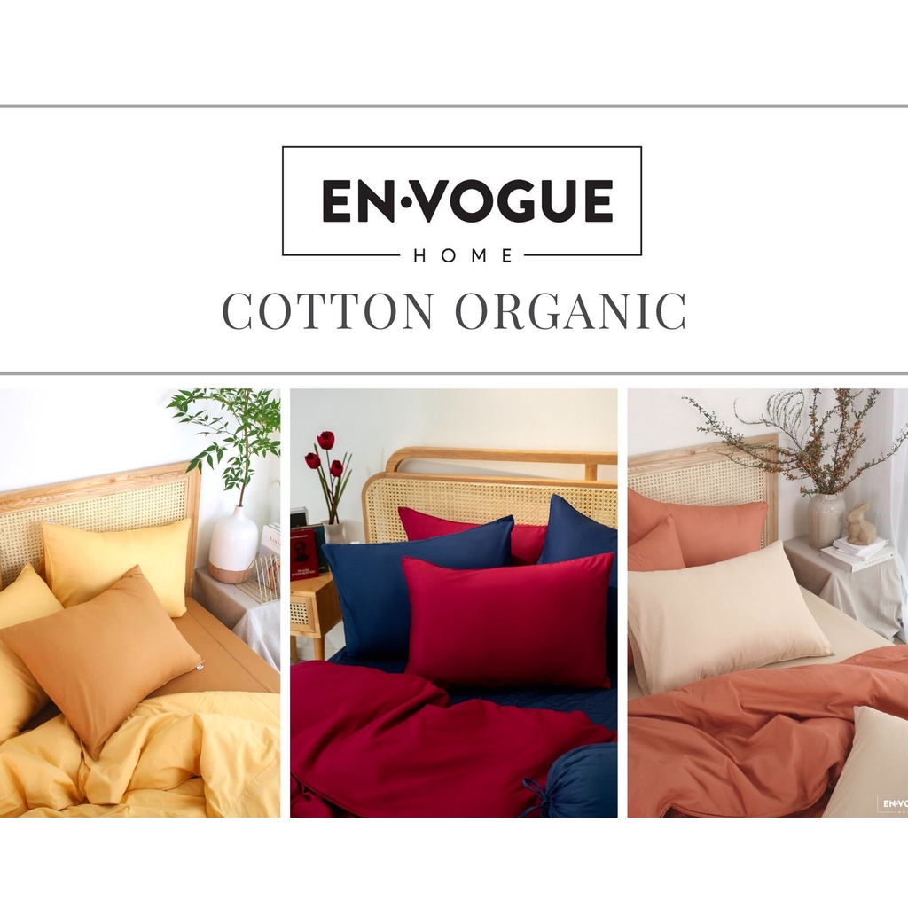 Bộ Chăn Gối Envogue Home Cotton Organic Trơn Màu Mix