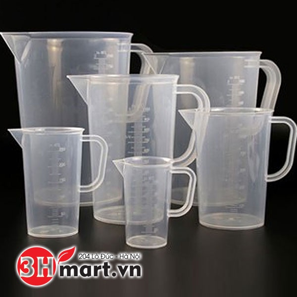 Ca đong chia vạch: 100ml, 250ml, 500ml, 1000ml, 2000ml