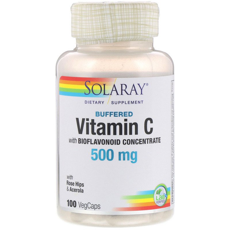 HCMSolaray Buffered Vitamin C with Bioflavonoid Concentrate 500 mg 100
