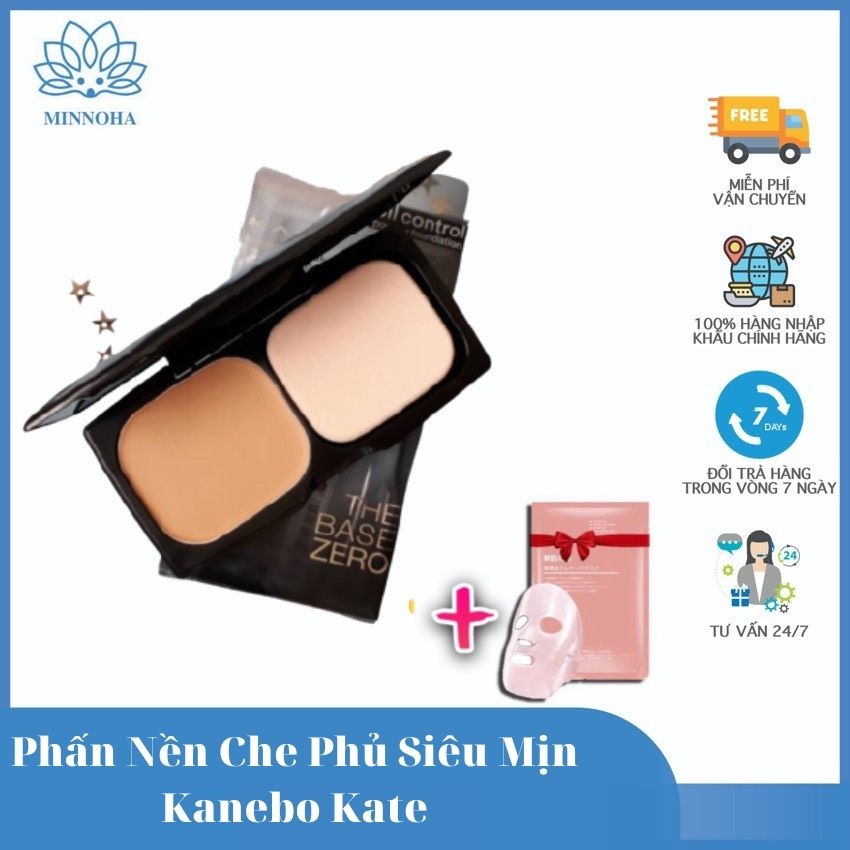 [Freeship+Quà 15k]Phấn nền Kiềm Dầu Che Phủ siêu Mịn Kanebo Kate- Minnoha Store