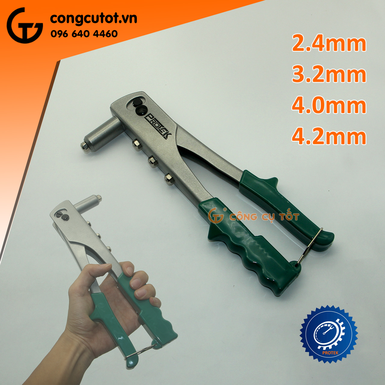 Kìm rút đinh tán, rive mỏ dài protek pr-8101 267mm