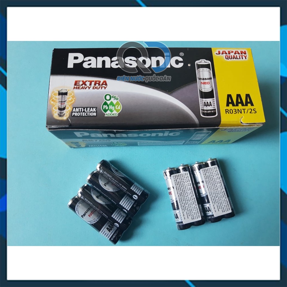 Pin 3a panasonic r03nt/2s chính hãng – pin đũa đen aaa