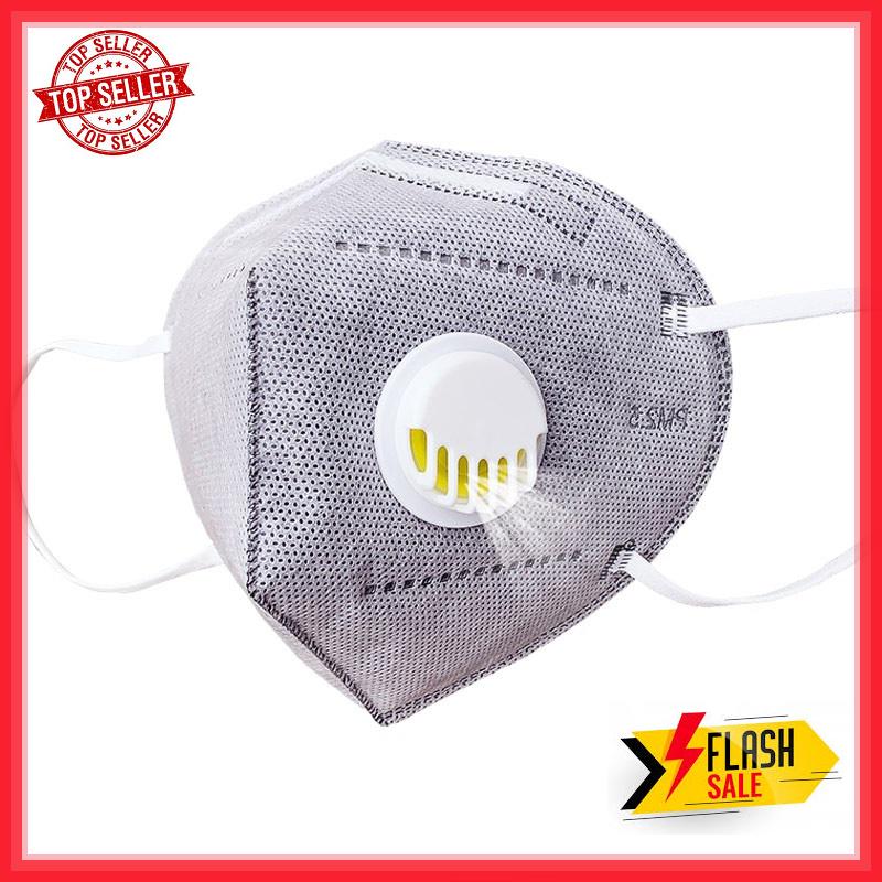 Khẩu trang hoạt tính lọc bụi pm2.5 có van thở thông khí, kháng khuẩn