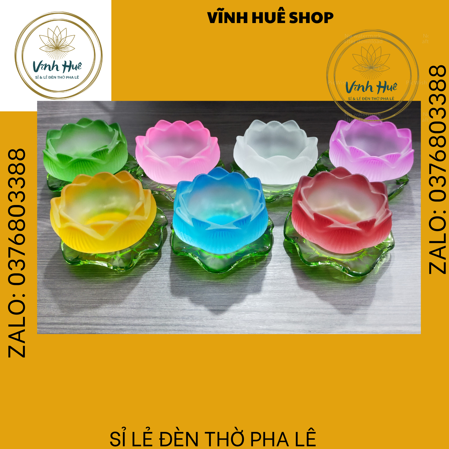 Đế nến tealight lưu ly. Đế nến thủy tinh 7 màu dược sư. Đế đèn cầy