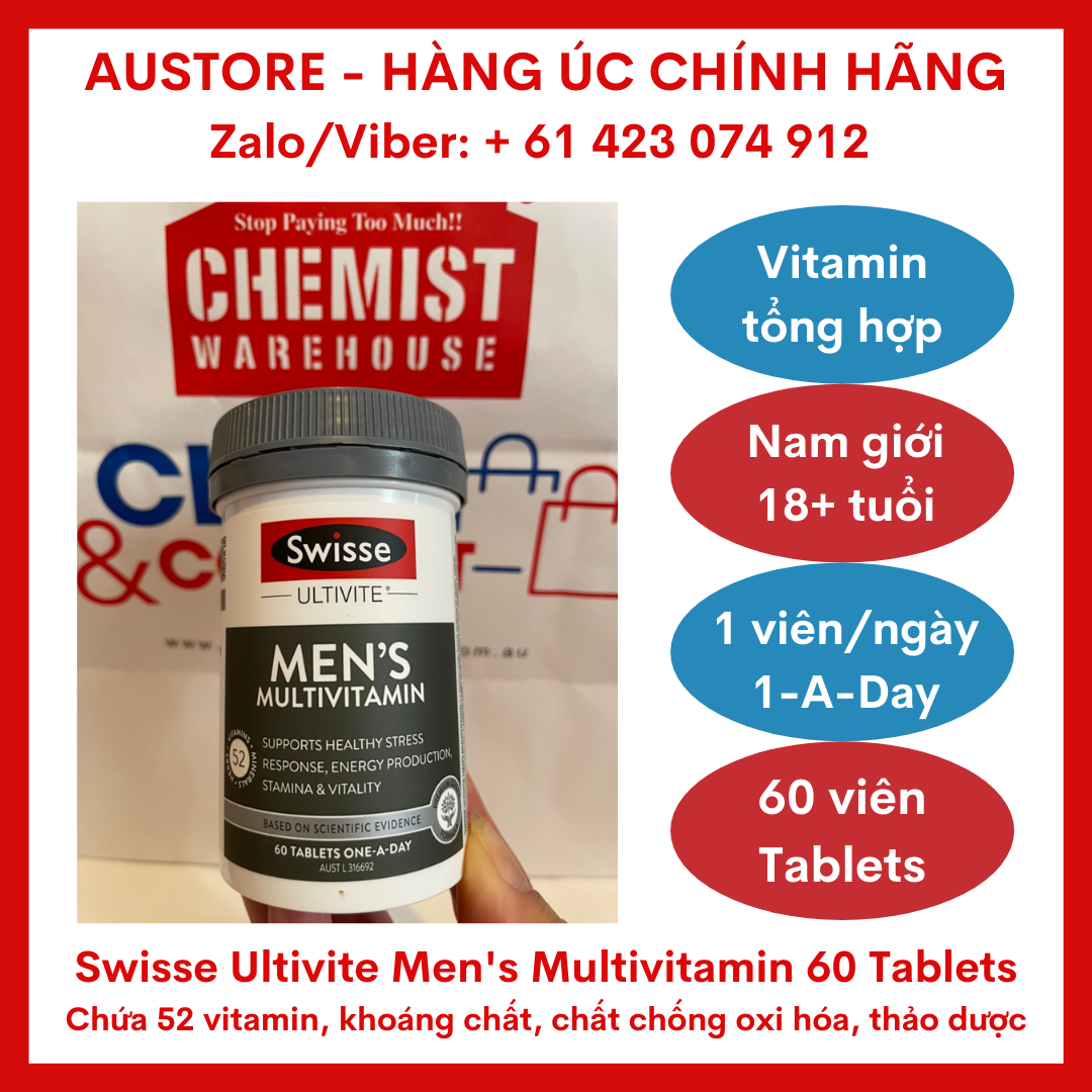 Swisse Ultivite Men s Multivitamin 60 Tablets