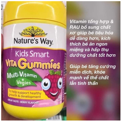 Swisse VitaGummies kids Smart Kẹo dẻo vitamin tổng hợp rau củ quả 120 viên
