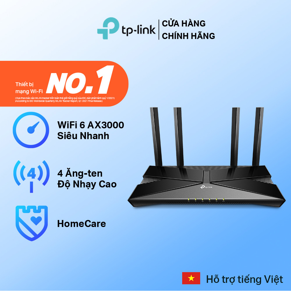 Bộ Phát Wifi TP-Link Archer AX50 Chuẩn Wifi 6 AX3000 - Hàng Chính Hãng