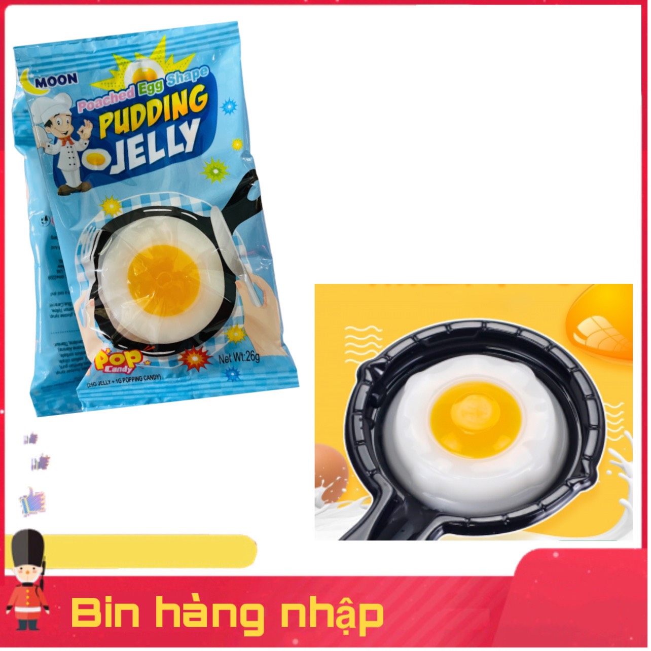 Trứng chảo thạch thái lan pudding jelly thái lan