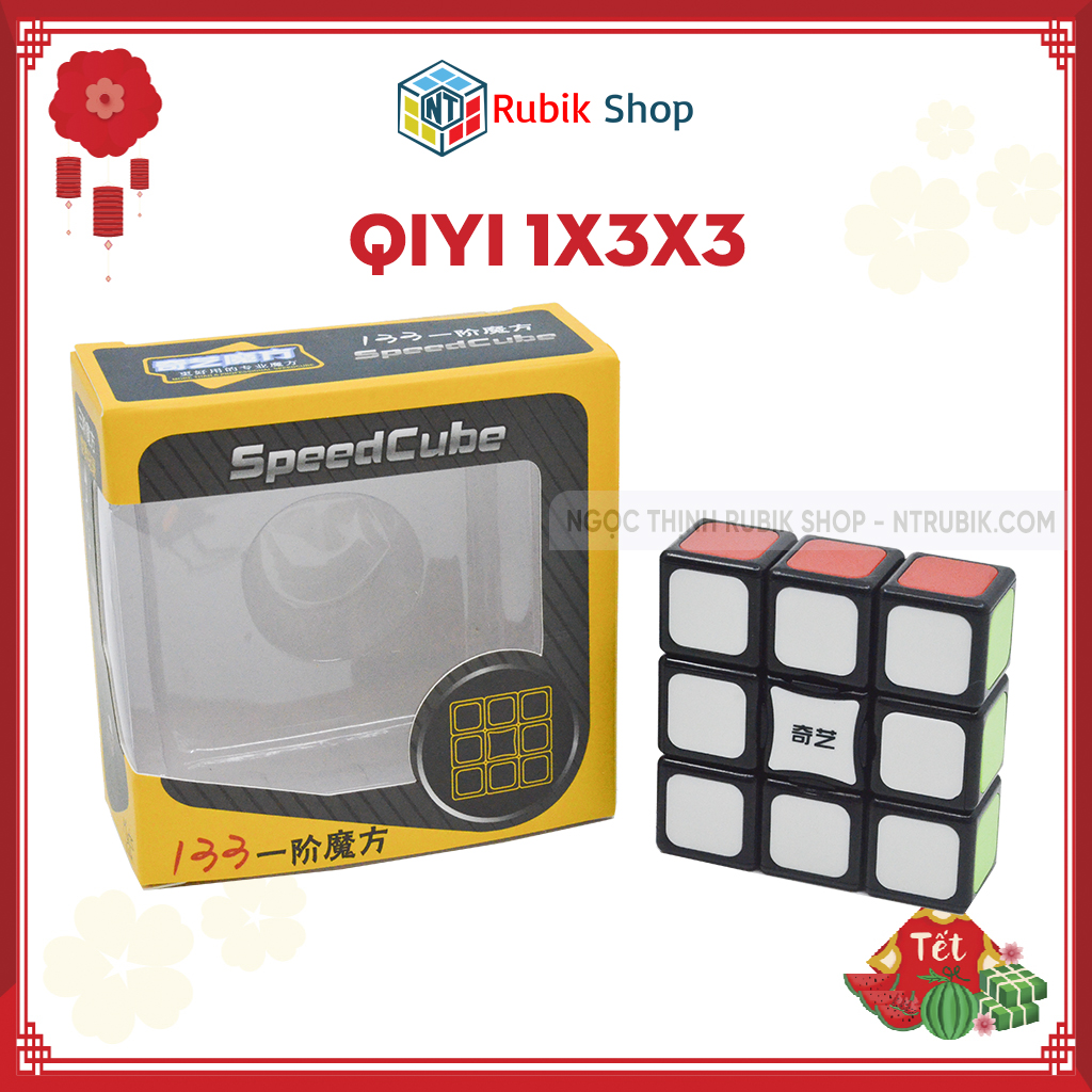 Rubik biến thể 1x3x3 qiyi màu đen - qiyi super floppy 1x3x3