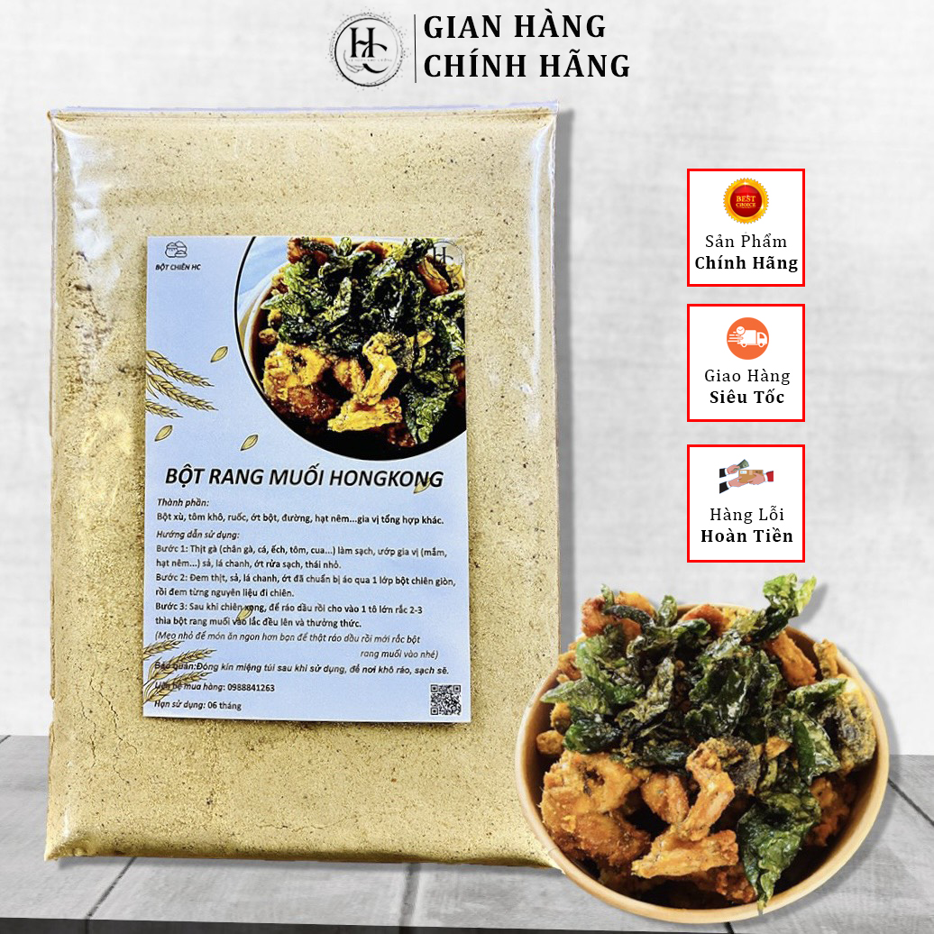 Bột rang muối hongkong, bột muối rang gà, ếch, tôm, cua, ba ba, bề bề ...