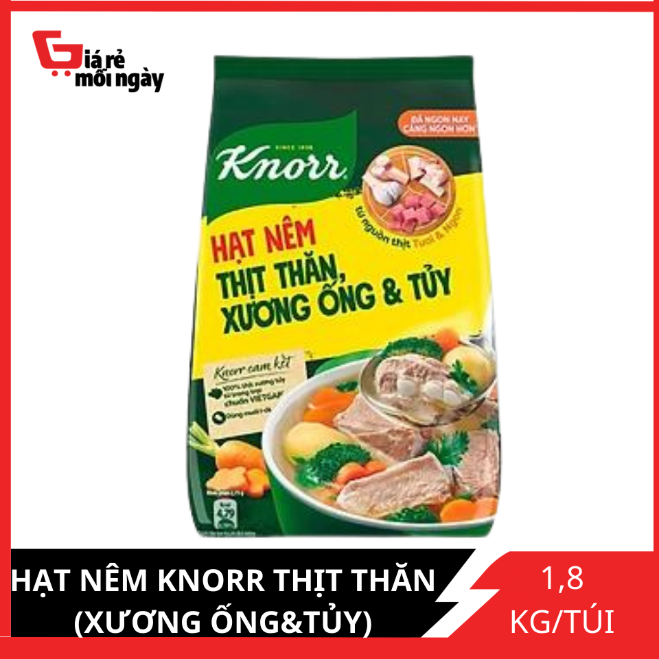 Hạt nêm Knorr Thịt thăn (xương ống&tủy) 1800g