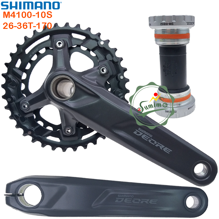 Giò dĩa shimano deore fc-m4100-26/36t-170mm - chính hãng