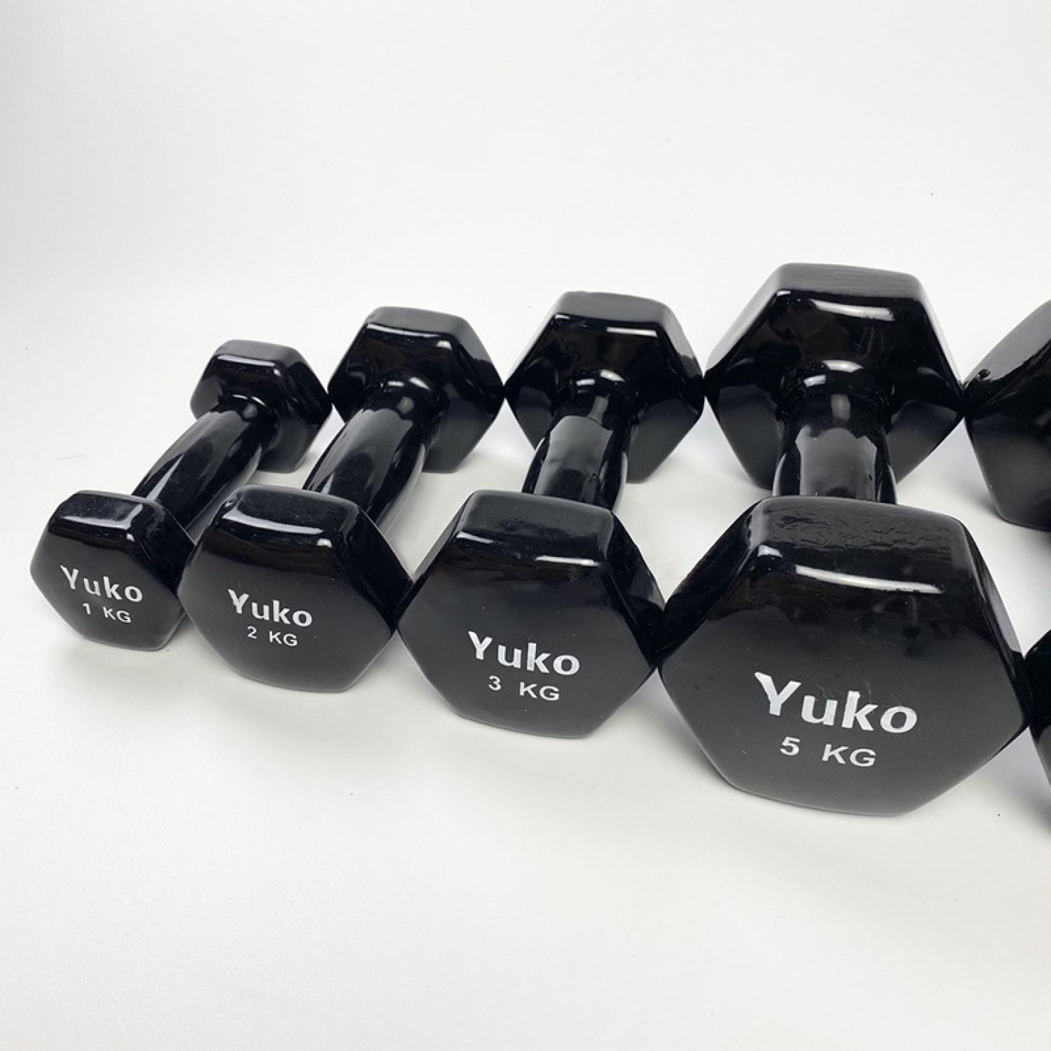 Tạ tay, tạ đơn lõi gang Yuko Nhật Bản bọc cao su cao cấp 1kg 2kg 3kg 4kg 5kg bền tốt tập gym, yoga