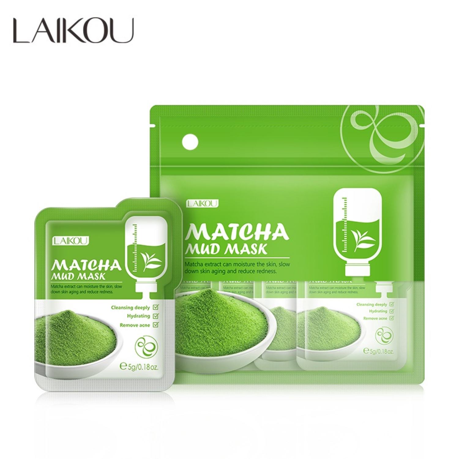 [FREESHIP] Gói 12 Mặt Nạ Trà Xanh LAIKOU Mẫu Mới