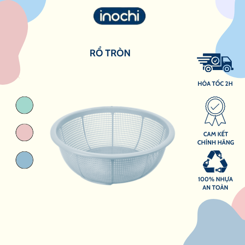 Rổ tròn yoko 30 cm - thau đựng thực phẩm, rổ rửa rau củ quả - thân thiện và tiện dụng - hàng chính hãng inochi - tiêu chuẩn nhật bản