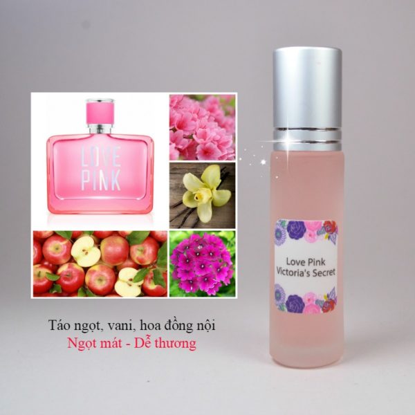 Love Pink Tinh dầu nước hoa Pháp 10ml. Ngọt mát, dễ thương. Chai lăn/chai xịt