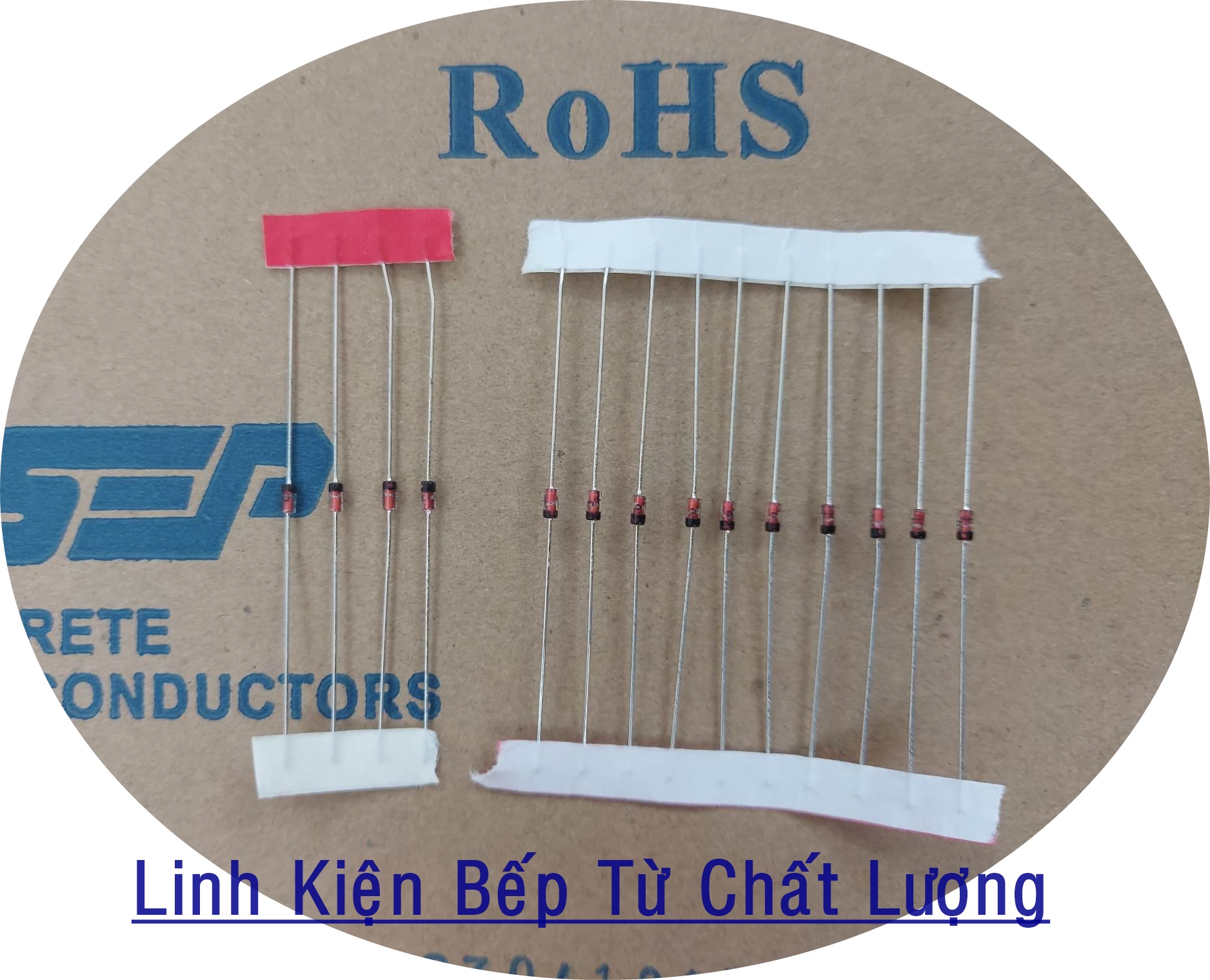 Diode zener chân cắm 15v - 1/2w mới chính hãng 100%