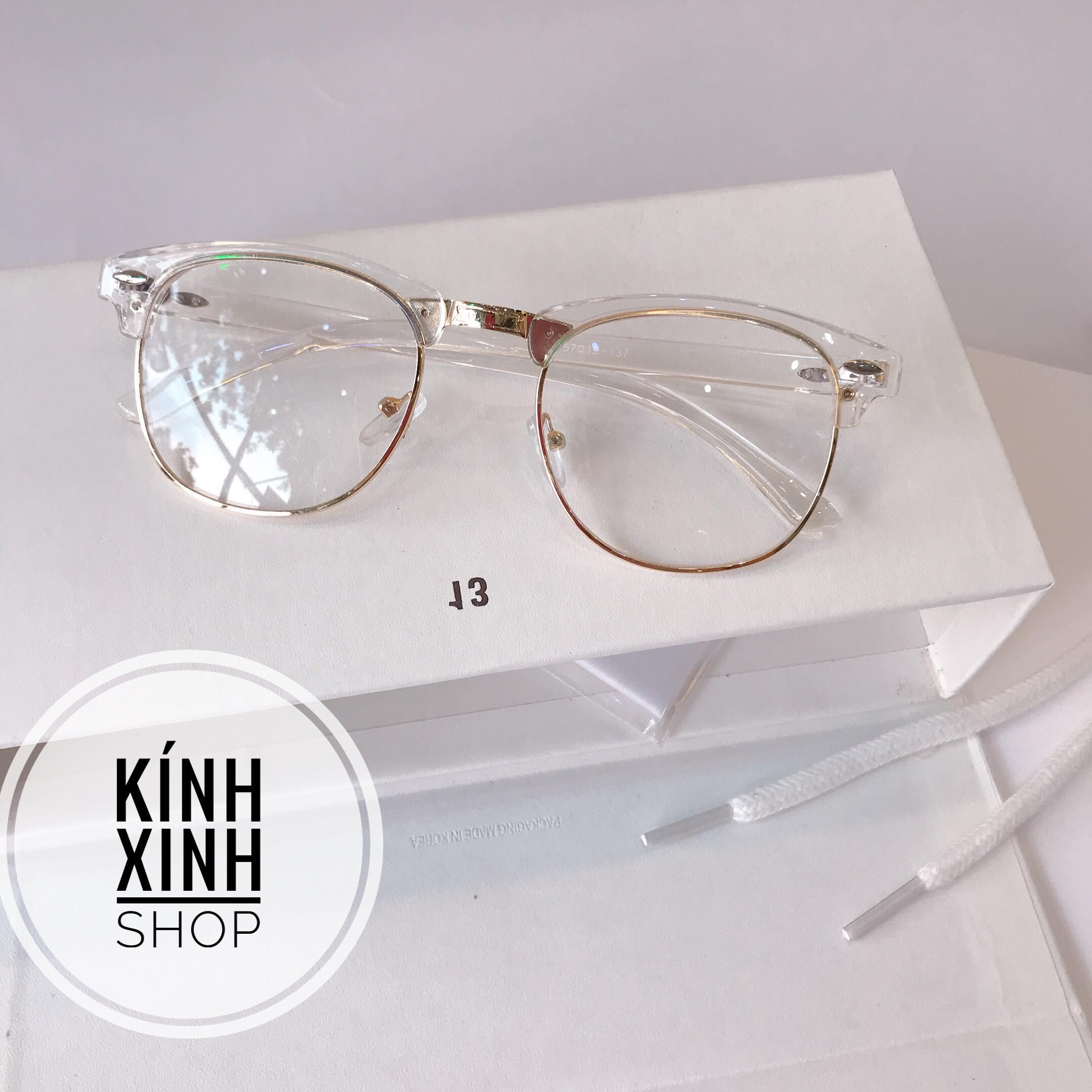Kính gọng nửa viền Trong suốt Hottrend