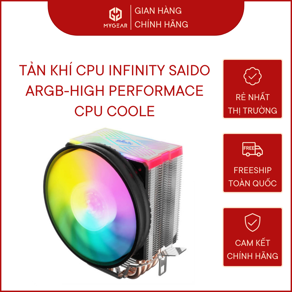 Tản khí CPU Infinity Saido ARGB-High Performace CPU Cooler