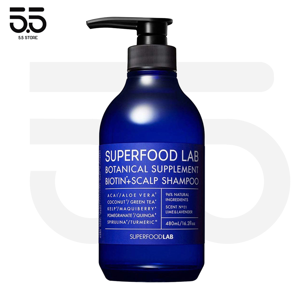 Dầu Gội Chăm Sóc Da Đầu Cho Tóc Dầu Superfood Lab Botanical Supplement Biotin+Scalp Shampoo 480ml