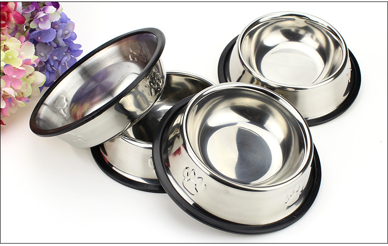 Bát tô inox đựng thức ăn cho chó mèo thú cưng