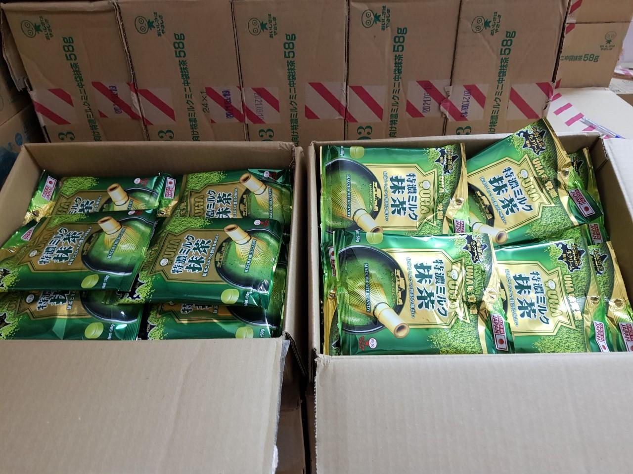 Kẹo sữa trà xanh uha nhật bản- gói 58 gram
