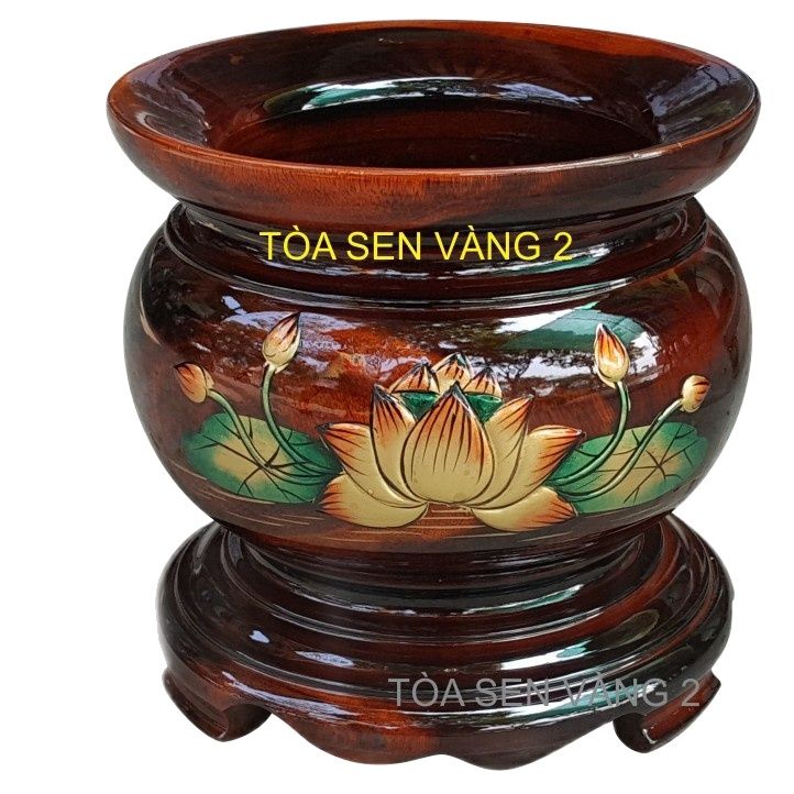 [HCM]Bát hương - Bát nhang - Lư hương gỗ có nhiều kích thước đường kính từ 12cm đến 20cm