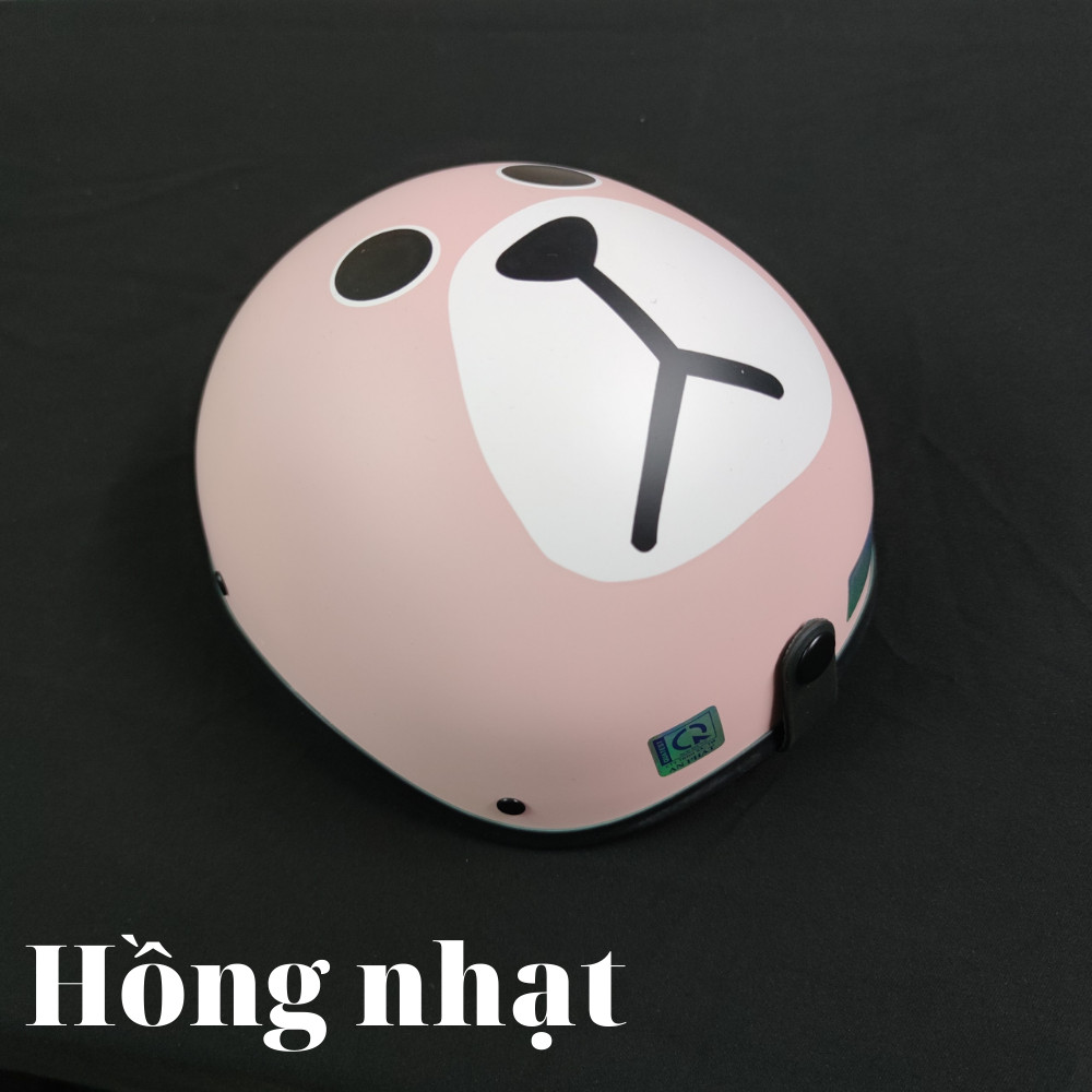 Mũ bảo hiểm nửa đầu in hình Gấu Brown nhiều màu cute,mũ bảo hiểm thời trang có kèm kính