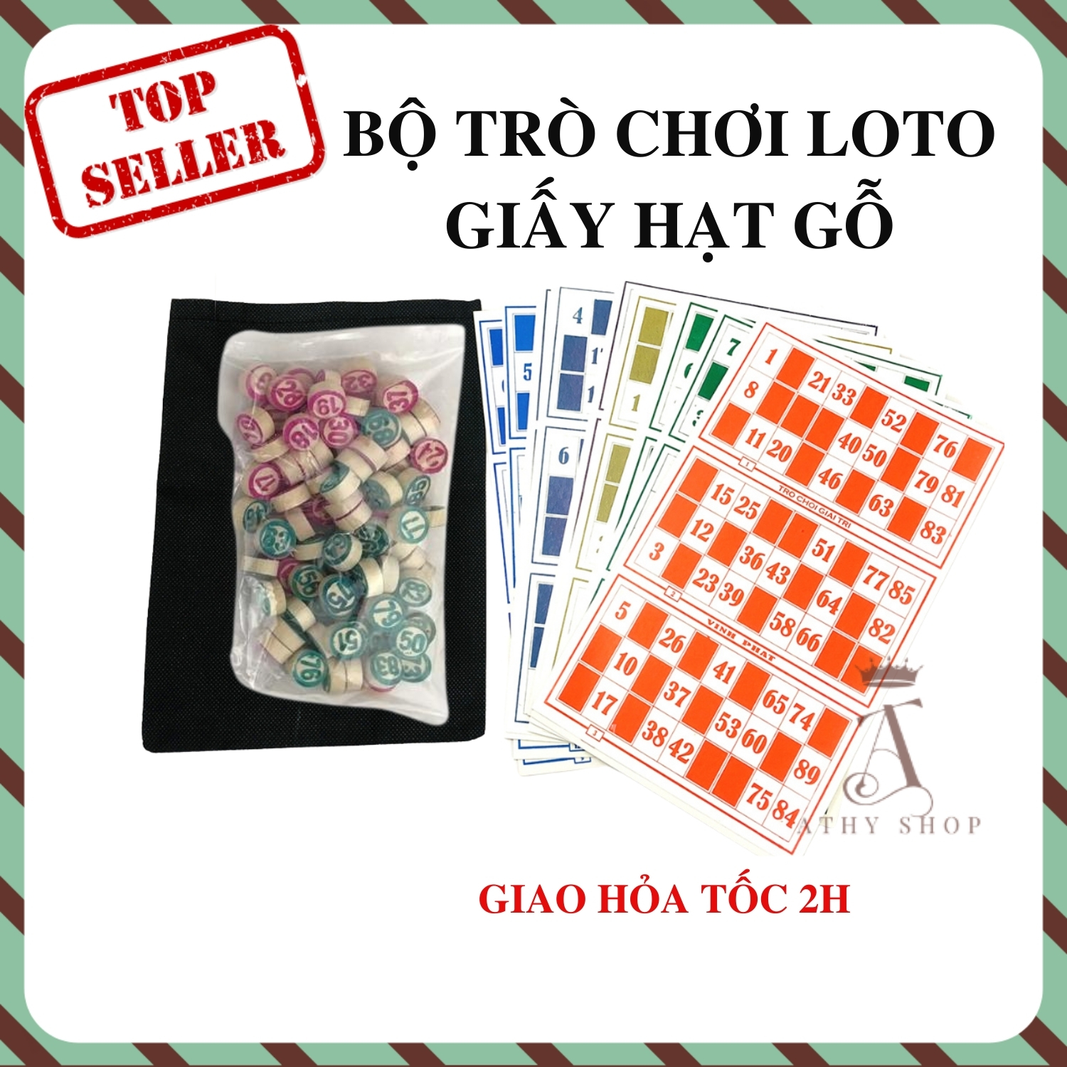 BỘ TRÒ CHƠI LOTO GIẤY HẠT GỖ, kêu lô tô cùng gia đình, bạn bè những dịp quây quần, bộ trò chơi lô tô giấy, hạt gỗ bền đẹp có thể sử dụng nhiều lần chơi cùng bạn bè người thân và gia đình