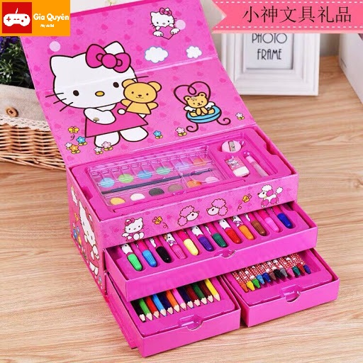 Hộp màu 3 tầng 54 chi tiết hộp màu cho béhop mau 3 tang cho be