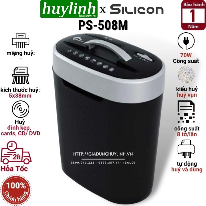 Máy hủy tài liệu silicon ps-508m - dung tích 16 lít