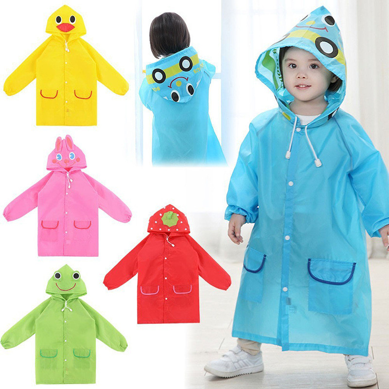 Áo mưa cho bé - áo mưa hình thú trẻ em size 120 cm cho bé từ 3-7 tuổi