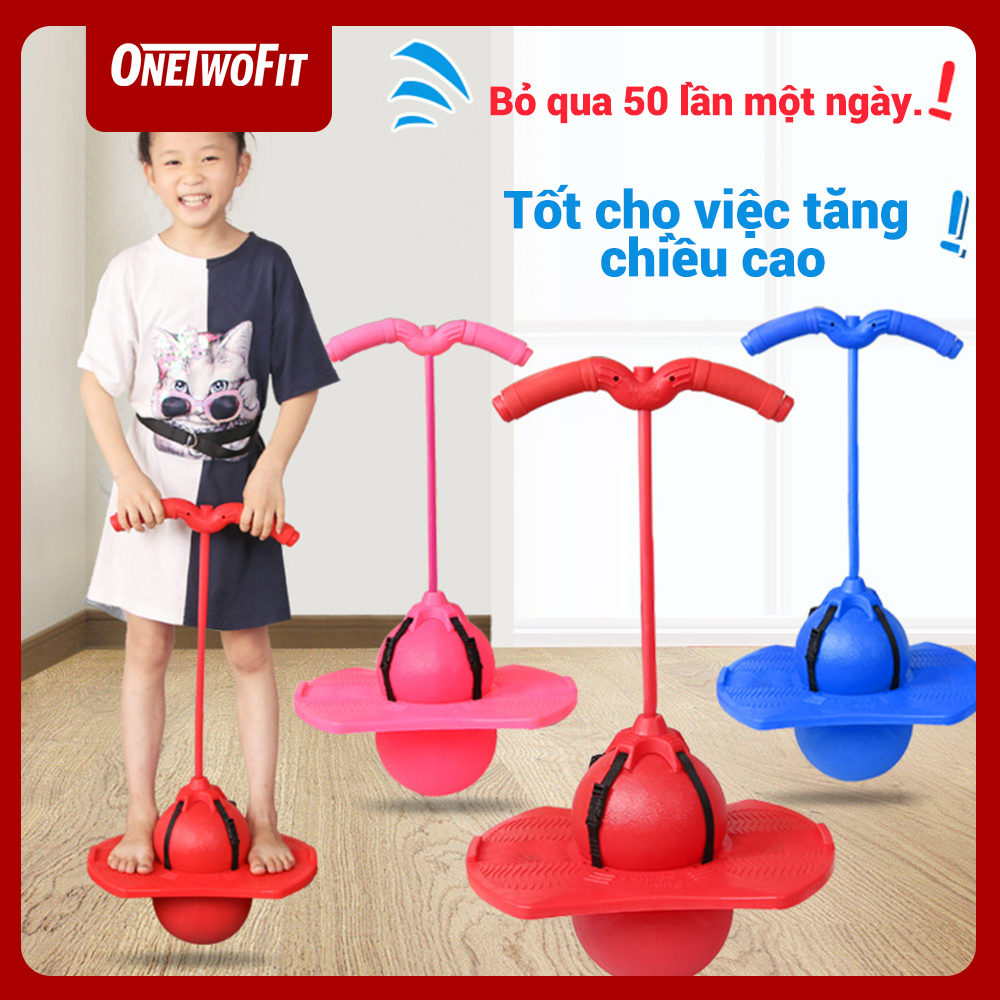 OneTwoFit Bóng nhảy tăng chiều cao nhún nhảy cho bé - Bóng nhảy dây tăng cường sức khỏe và thể chất ( free gift bơm hơi)