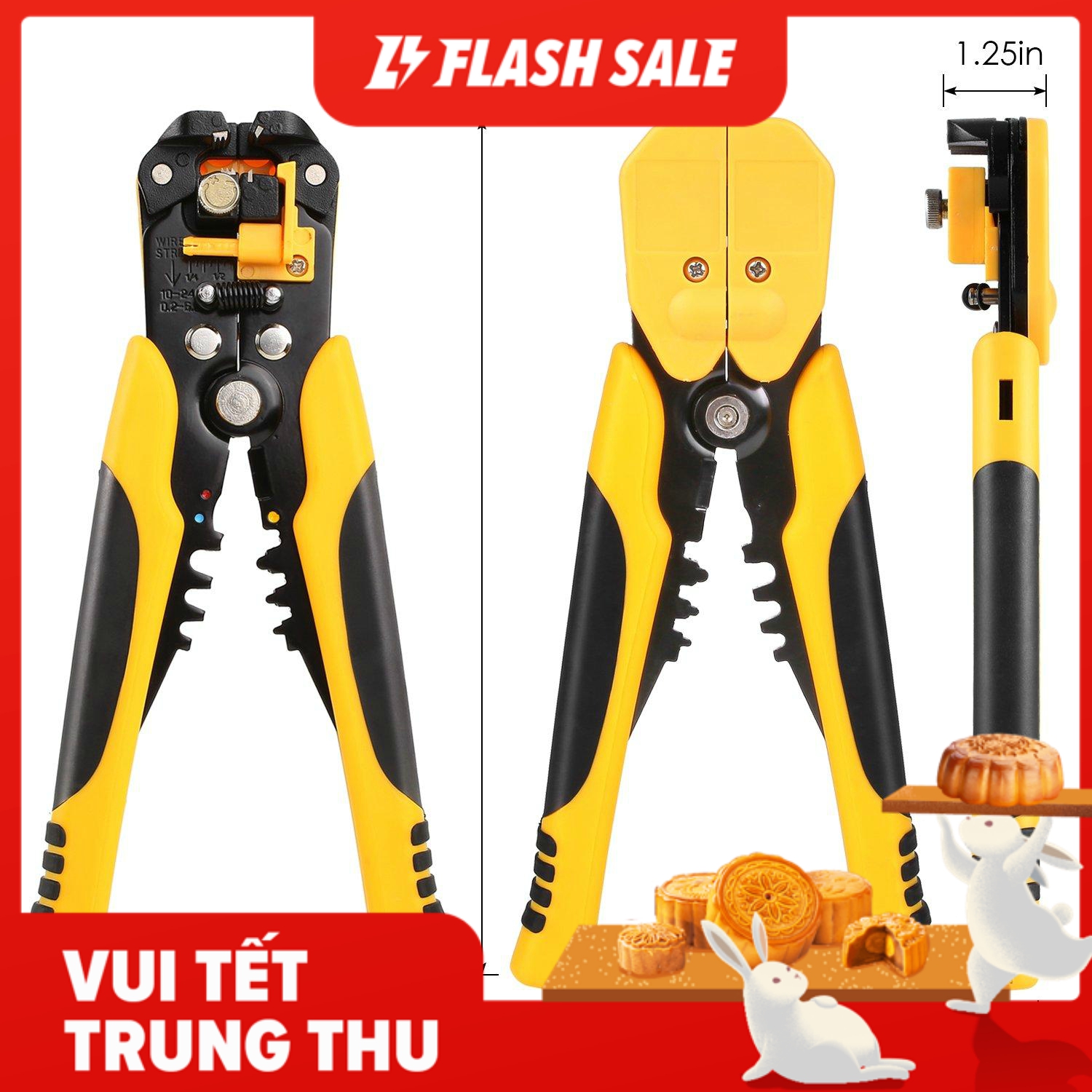 Kìm Tuốt Dây Điện, Dây Cáp, Bấm Cos Đa Năng Cao Cấp - Thao tác nhanh - Nhẹ nhàng và cực kỳ hiệu quả.