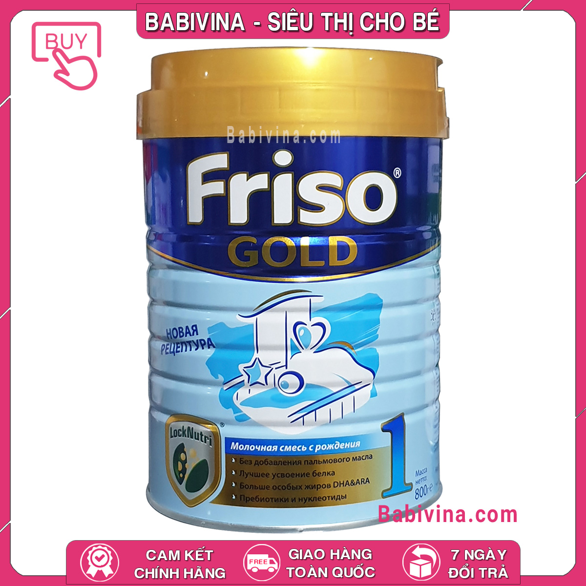 [CHÍNH HÃNG] Sữa Friso Gold Nga 1 800g | Dinh Dưỡng Tối Ưu Cho Trẻ 0-6 Tháng Tuổi | Date Mới Nhất, Giá Tốt Nhất | Babivina