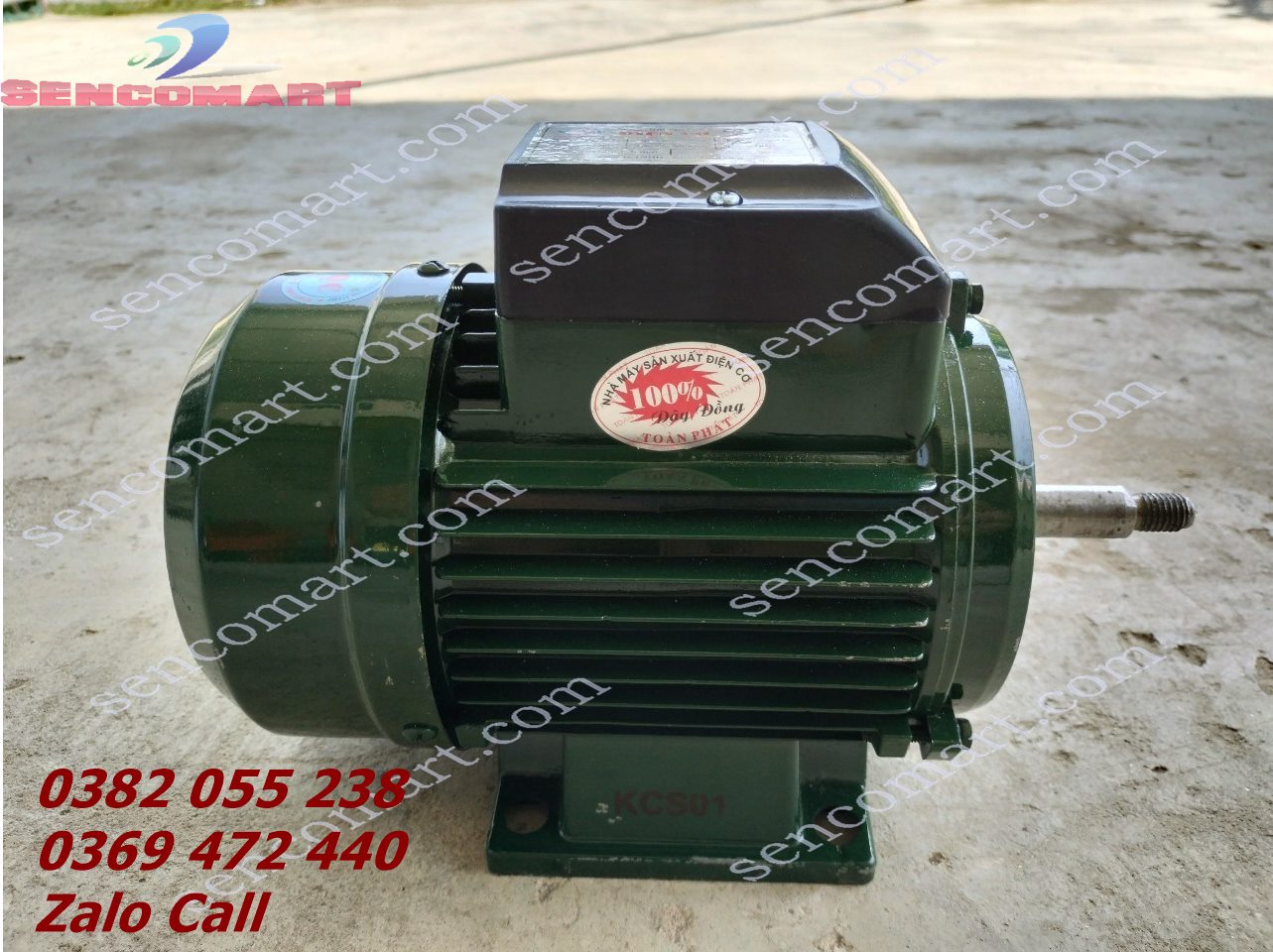 Động cơ motor 1 pha Toàn Phát 1hp 2900v/p dây đồng