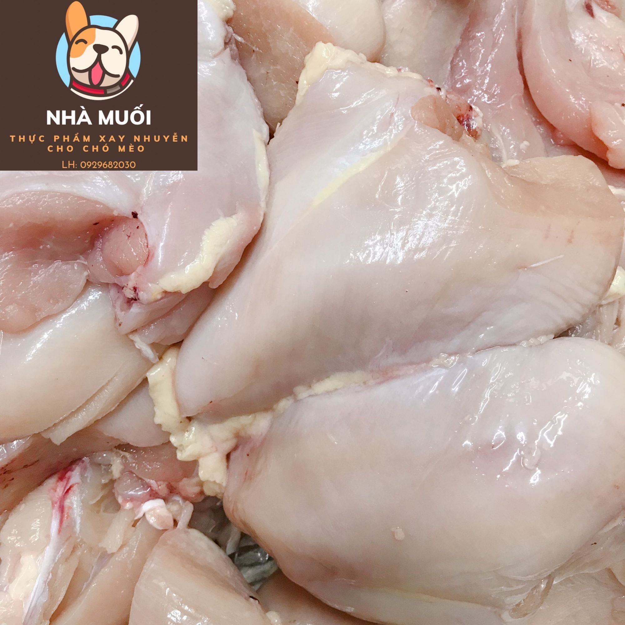 Ức gà - lườn gà phile miếng ko da xương - gà 1kg - thức ăn cho chó mèo - filê gà - pate mèo - tphcm