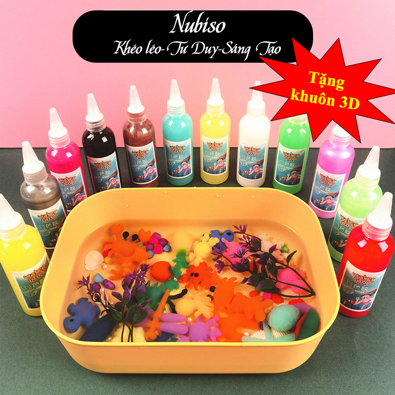 Bộ đồ chơi tạo hình 3D dưới nước, Tặng khuôn tạo hình 3D - Chai dung tích 100ml