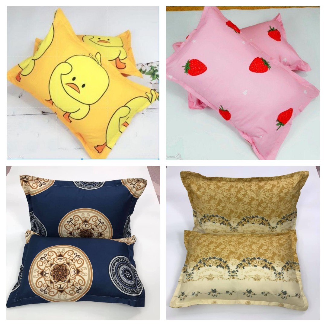 Bộ 2 Vỏ gối nằm,áo gối nằm cotton poly vải mềm mát,xả kho giá lỗ Mã hàng VG1811