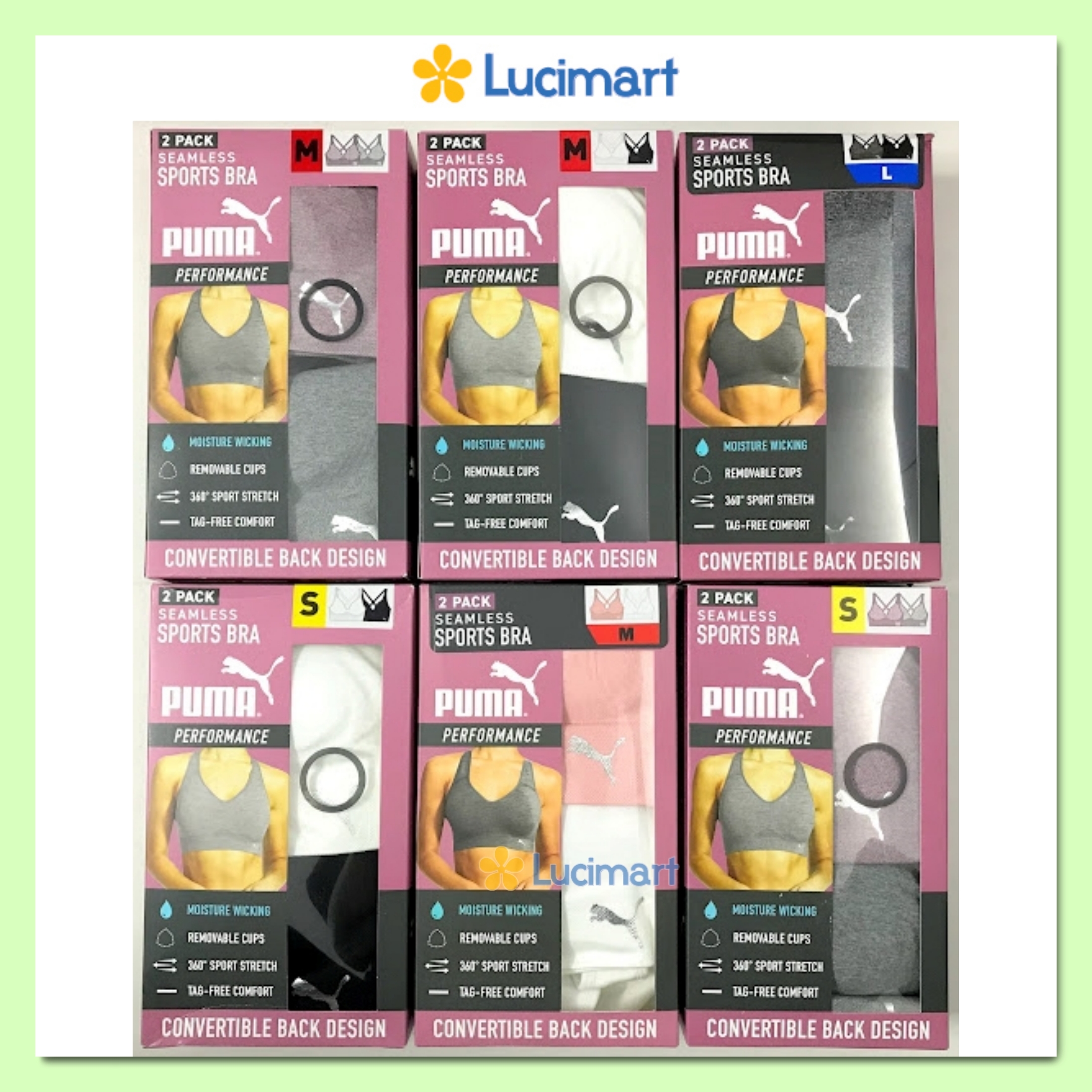 [HCM]Áo lót thể thao Sports Bra Puma Set 2 cái [Hàng Mỹ]