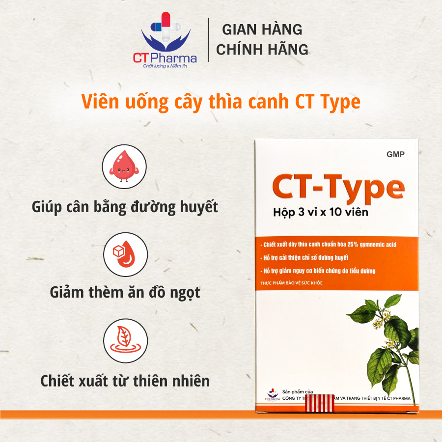 Dây thìa canh ct -type, viên uống thảo mộc hỗ trợ hạ đường huyết