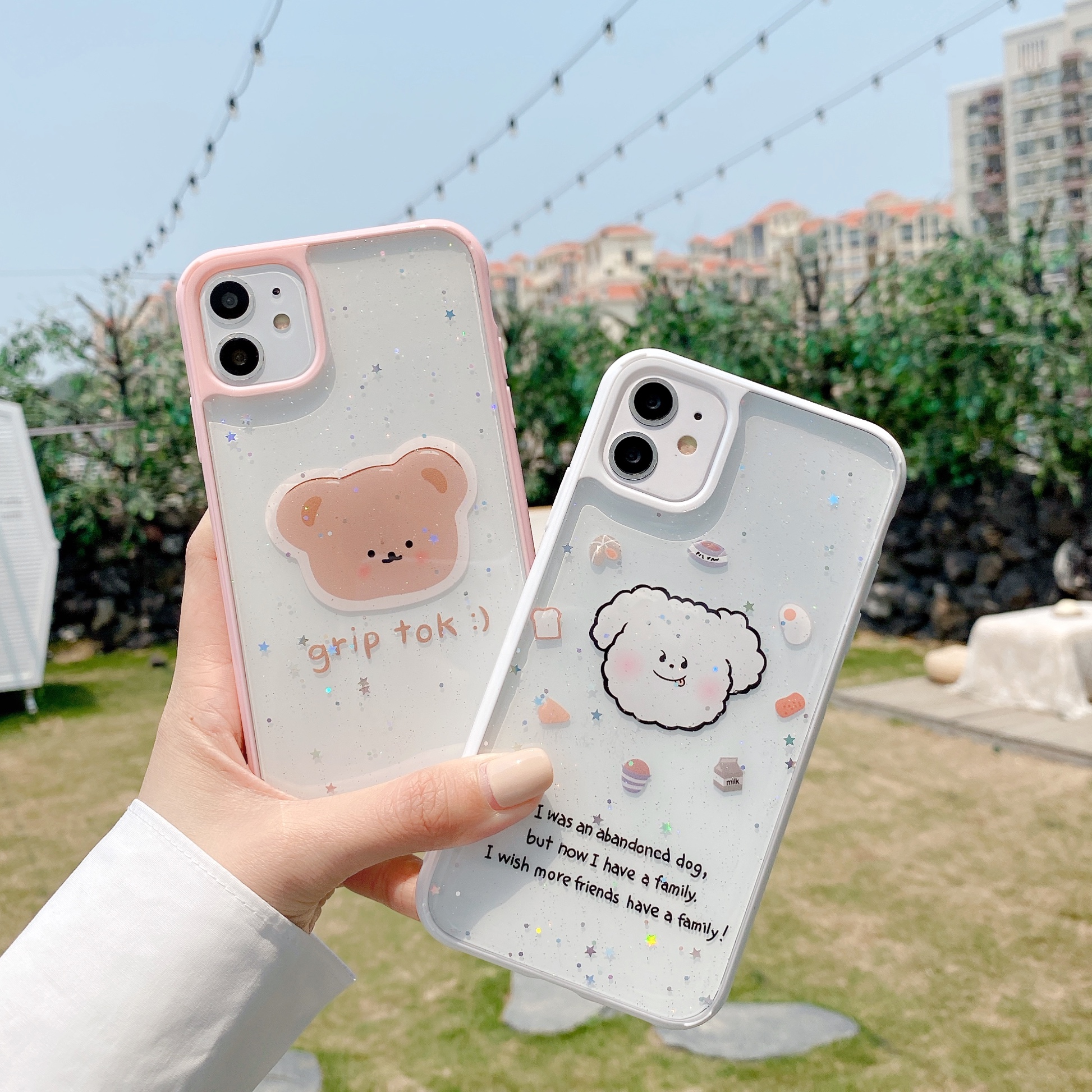 [ SALE LỖ ] [ IPHONE ] Ốp Lưng Trong Suốt Viền Màu Silicon Couple Cartoon
