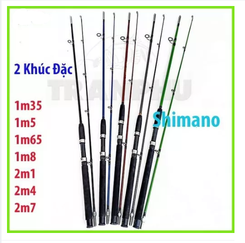 Cần Câu Shimano 2 Khúc Đặc Chuyên Câu lăng xê, ngâm,cần 2 khúc đặc 1m5