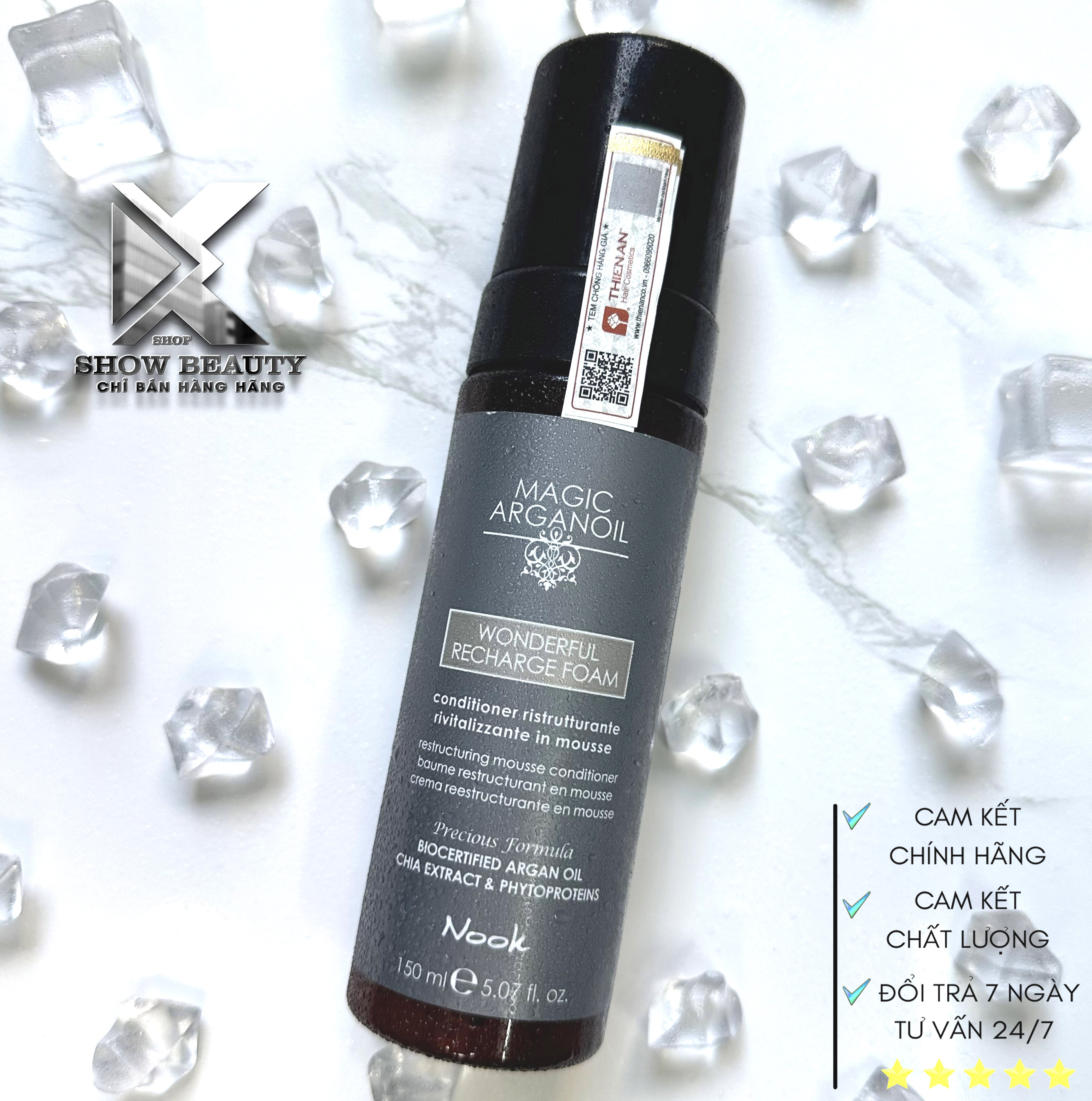Mặt Nạ Bọt Nook Dưỡng Ẩm Bổ Sung Protein Cho Tóc Wonderful Recharge Foam - 150ml