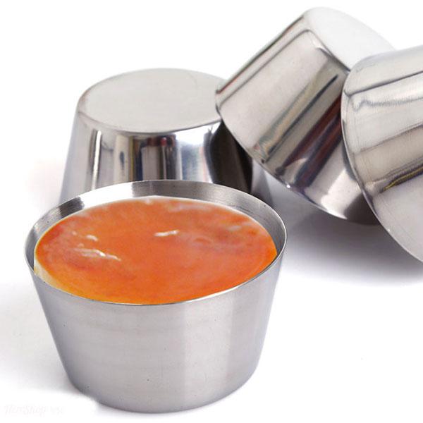 [HCM]Combo 10 Khuôn Làm Bánh Inox 304 ( 6cm ) Làm Bánh Flan  Rau Câu  Cupcake Không Gỉ