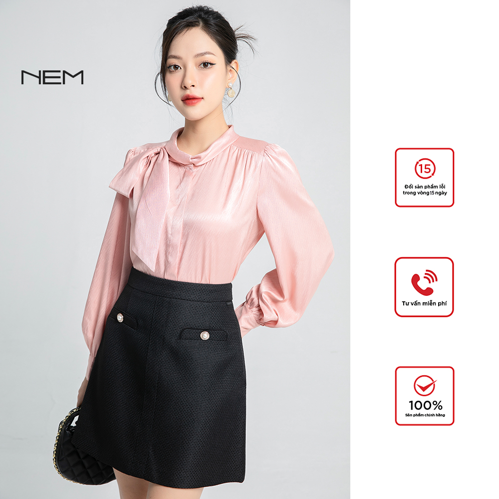 Sơ mi và chân váy thiết kế nem fashion sm08722 và z07512