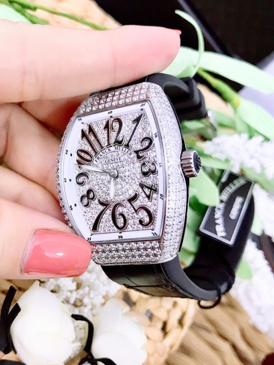 [HCM]ĐỒNG HỒ NỮ DÂY DA CAO CẤP FRANCK MULLER FM5855 FULL BOX CHỐNG NƯỚC