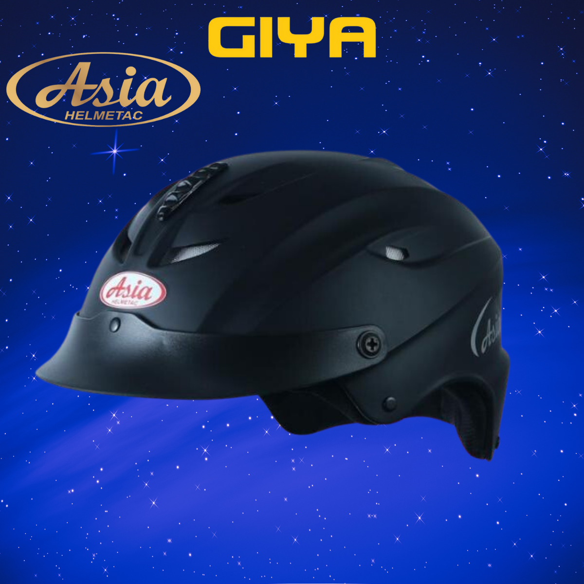 Mũ bảo hiểm nửa đầu Asia Mt117 lưỡi trai, bảo hành 12 tháng Giya Helmet